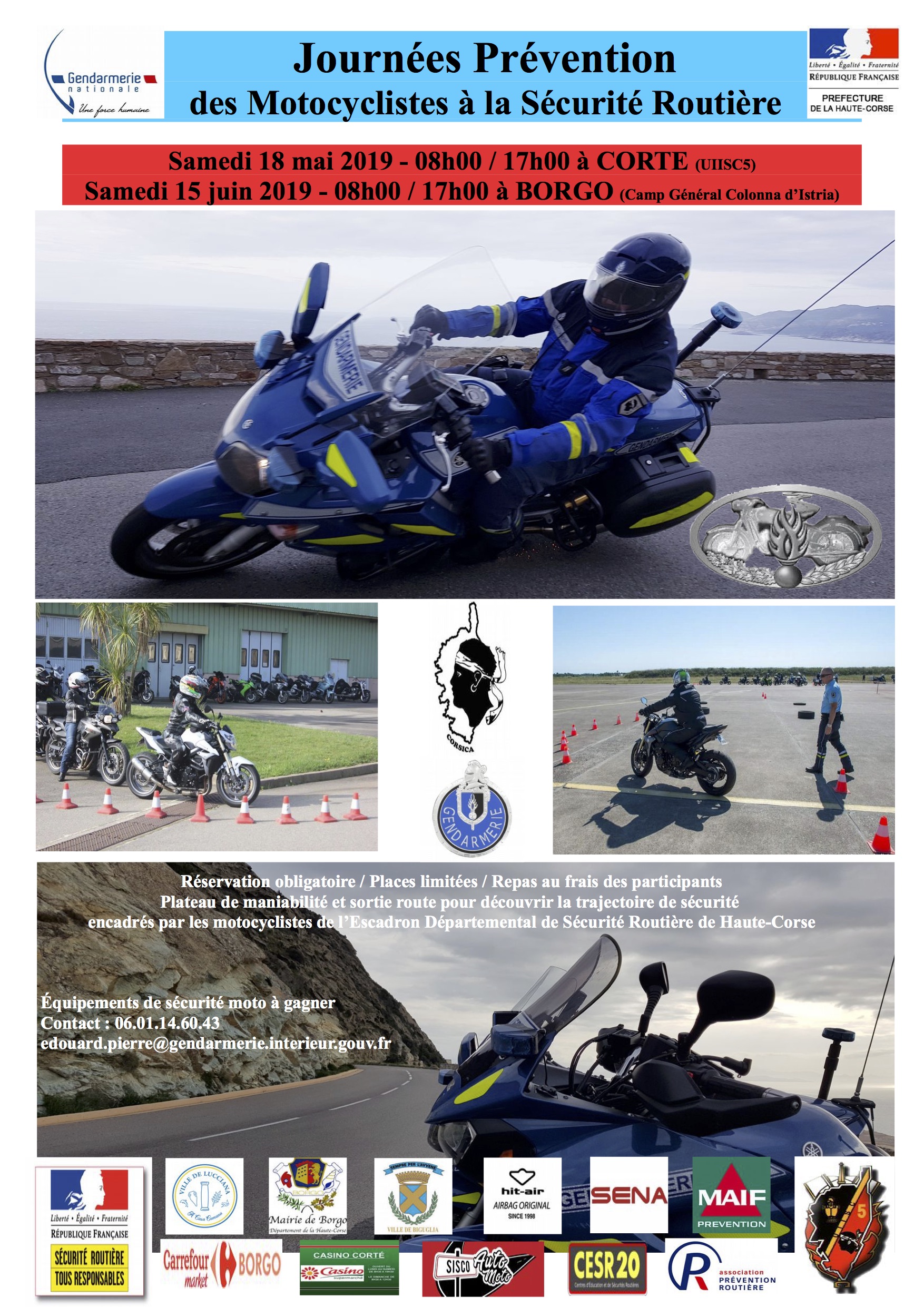 Les motards acteurs de leur sécurité à Corte et Borgo