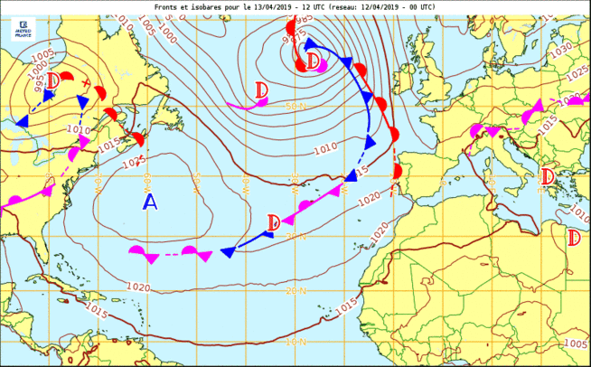 La situation météorologique pour ce samedi 13 avril
