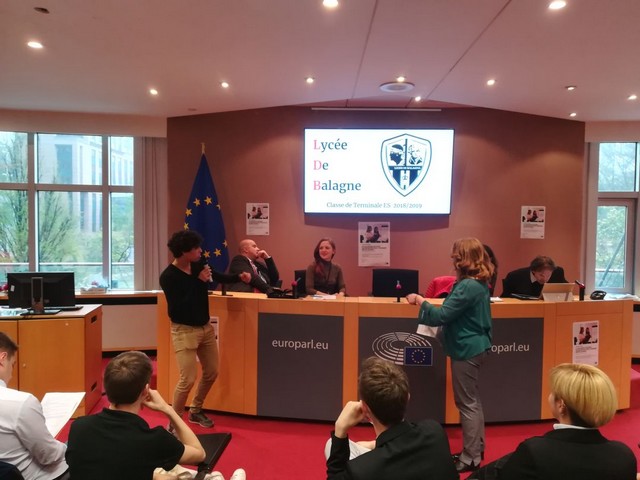Les Terminales ES du Lycée de Balagne au Parlement Européen