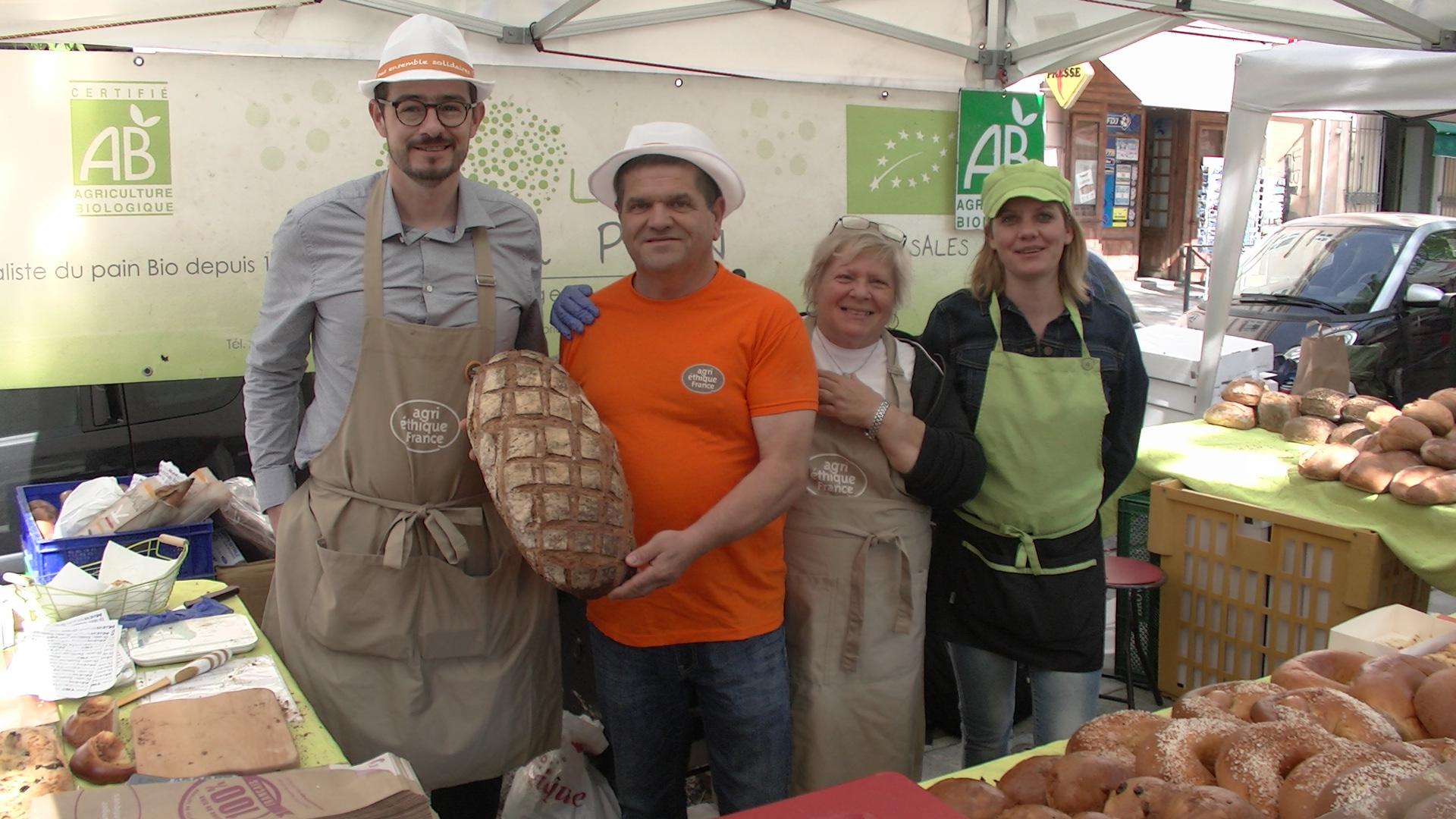 Jean-Luc Poisson, André Sales et les sympathiques boulangères de L'Arbre à pain