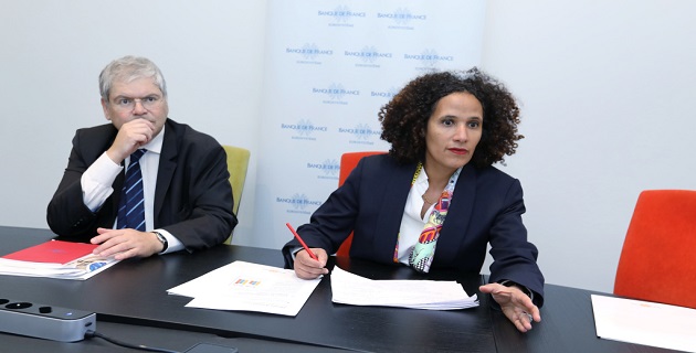 Jean-Charles Sananes directeur régional de Banque de France et Emmanuelle Asouan, directrice générale adjointe de la Stabilité Financière et des Opérations à la Banque de France/ photo Michel Luccioni