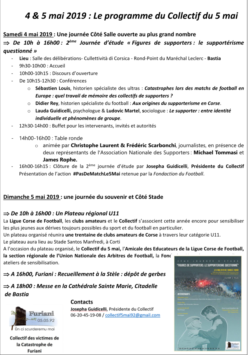 4 et 5 Mai : Le programme du Collectif du 5-Mai