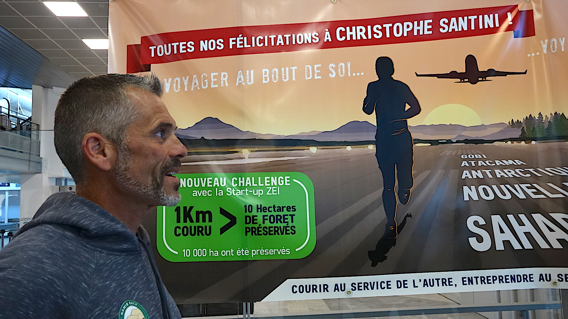 Christophe Santini :  1 250 km en neuf mois et le 5e rang mondial après la traversée de cinq déserts en courant !