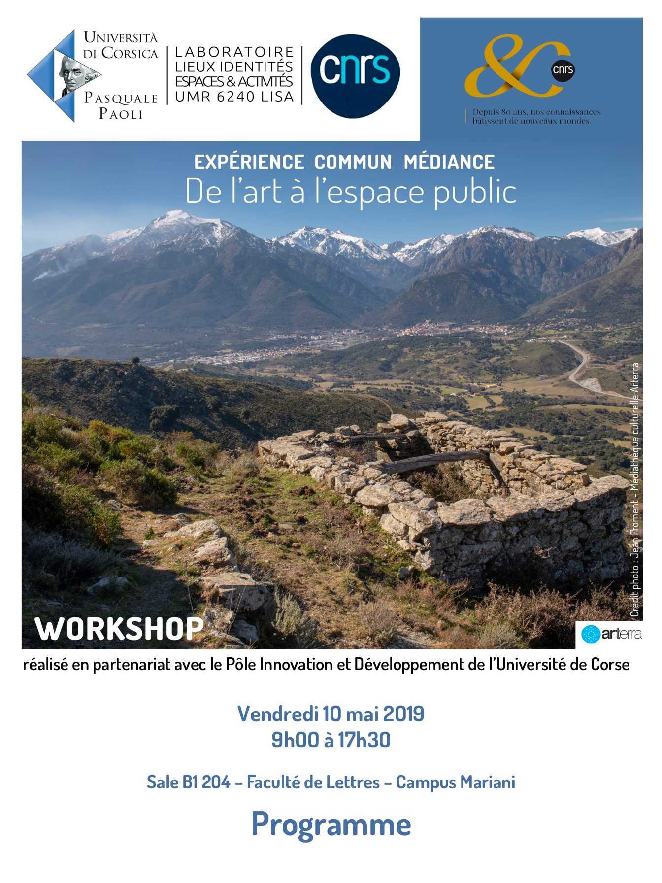 "De l'art à l'espace public" : un workshop ce vendredi 10 mai à Corte