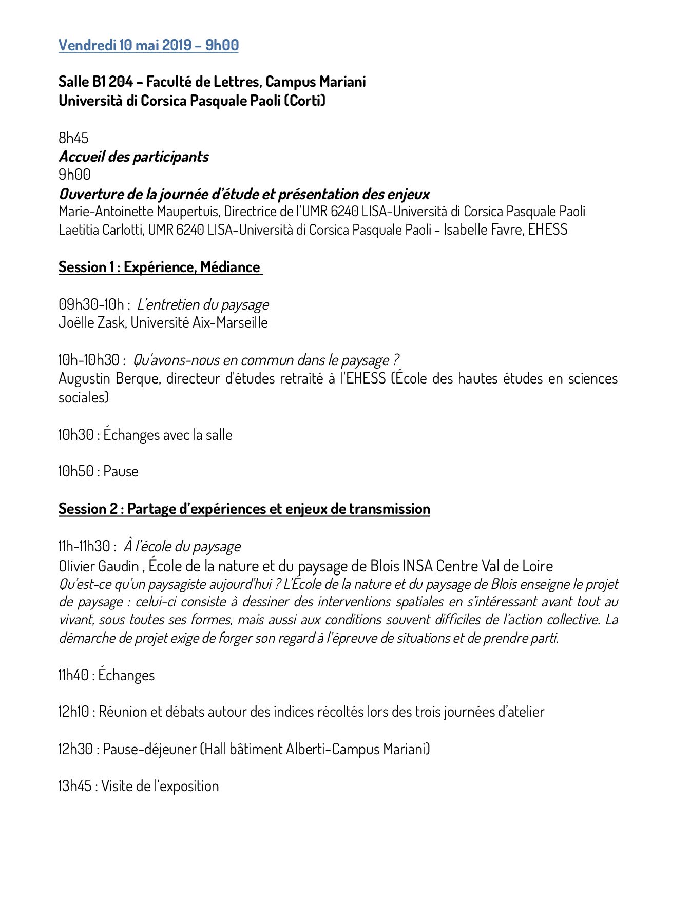 "De l'art à l'espace public" : un workshop ce vendredi 10 mai à Corte