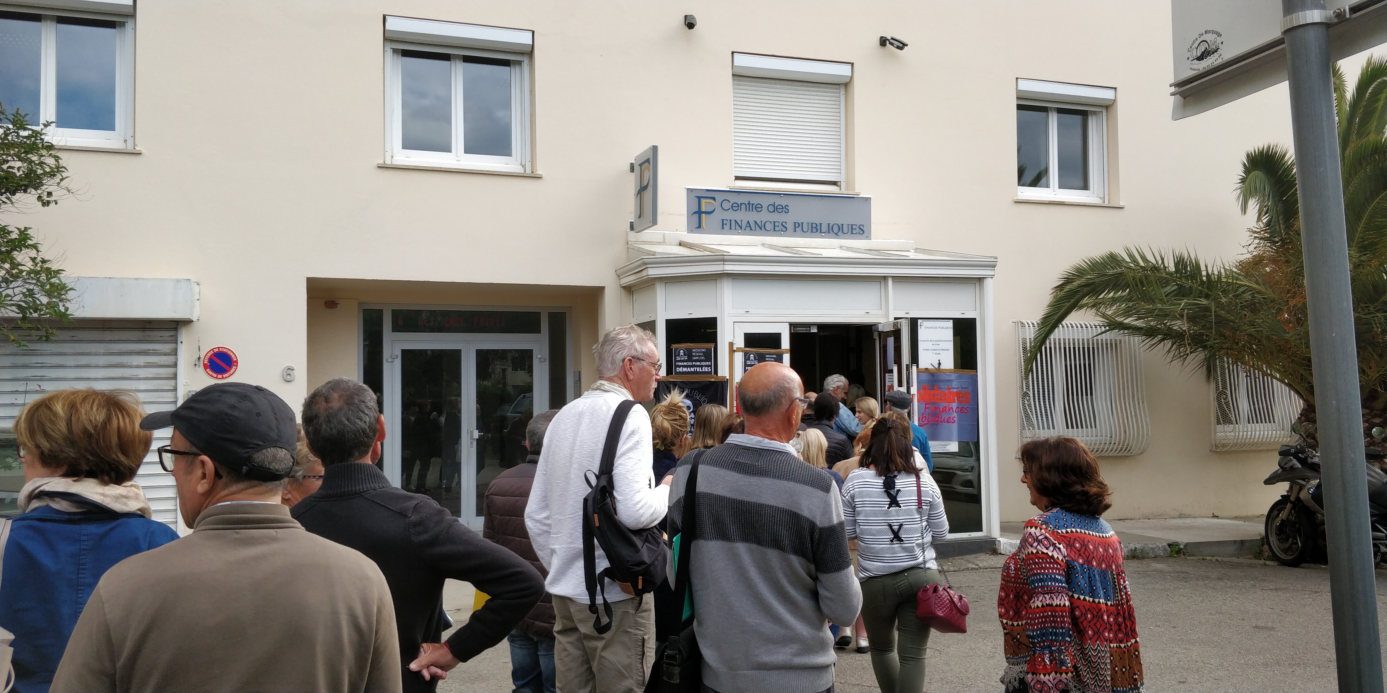 Forte mobilisation ce lundi au Centre des Finances Publiques d’Ajaccio
