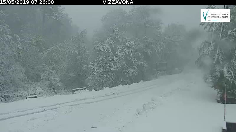 Vizzavona : la neige au rendez-vous du mois de... Mai