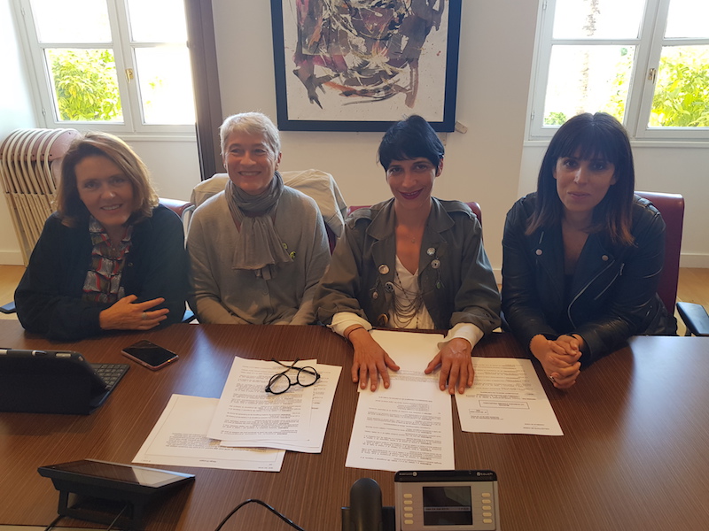Vannina Angelini Buresi Conseillère à l'Assemblée de Corse Membre de la Commission de l'éducation, de la culture, de la cohésion sociale, Laetitia Cucchi présidente de l'association Inseme, Danielle Antonini présidente de la Commission Santé à l'Assemblée de Corse, Muriel Fagni Conseillère à l'Assemblée de Corse