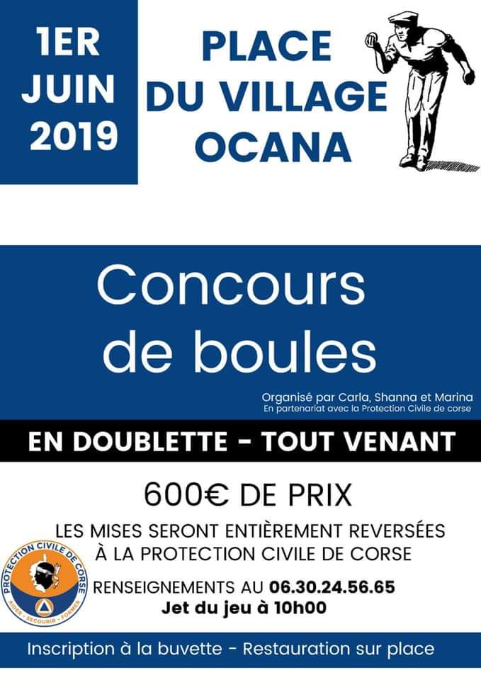 Ocana  : Un concours de boules pour la Protection Civile de Corse