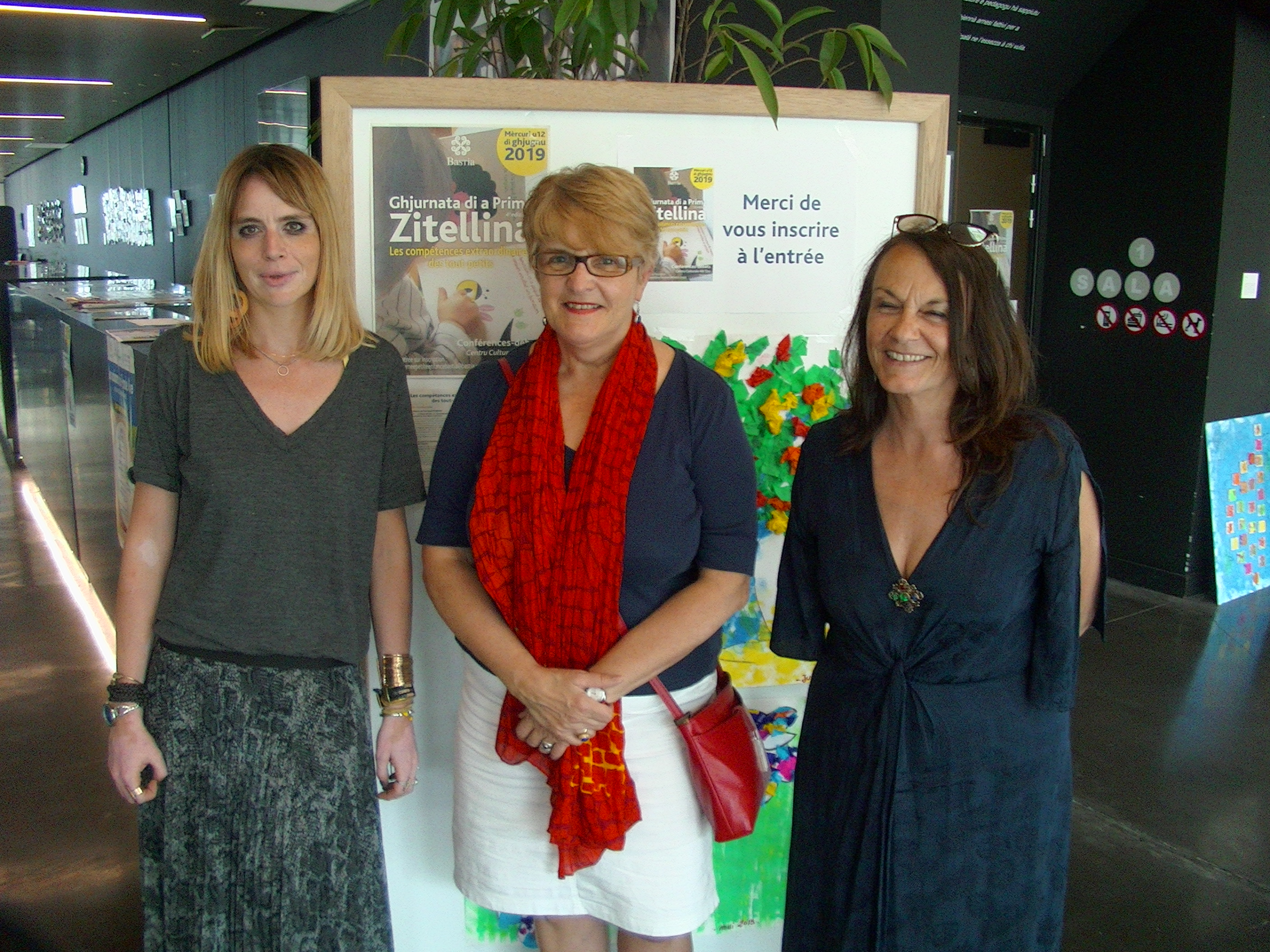Anne-Sophie Rochegude et Ranka Bijeljac-Babic aux cotés d'Ivana Polisini pour la 4ème édition de la journée de la Petite enfance à Bastia