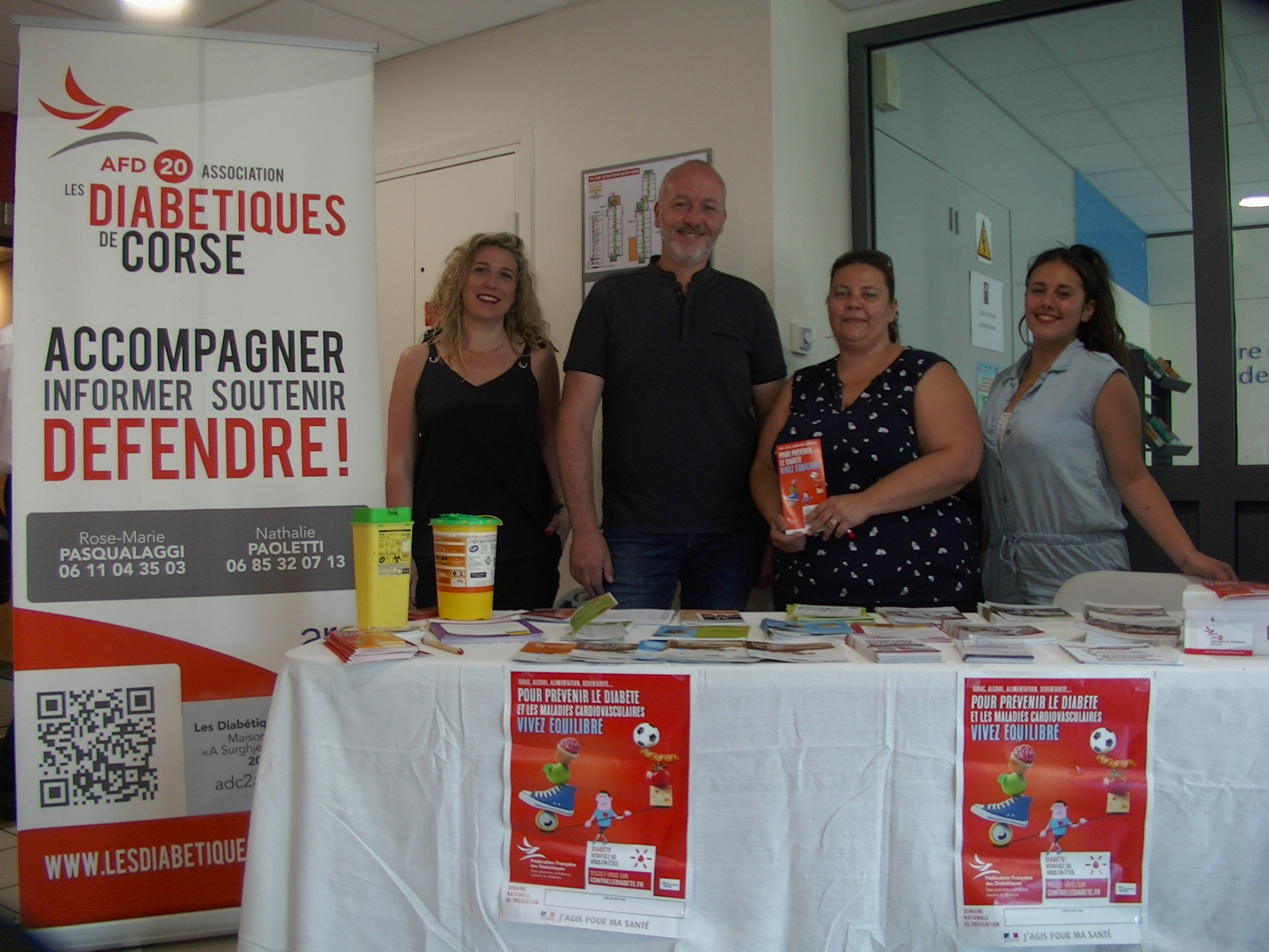 Bénévoles de l'association "Les Diabétiques de Corse" et partenaires à Bastia