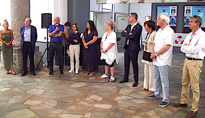 Evelyne Adam a ouvert samedi matin le festival "Les plumes de la liberté", en présence du maire de Bastia, ses adjoints, PPDA, Philippe Rochot, Pascal Manoukian...
