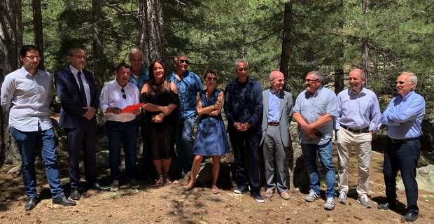 Les élus présents au lancement du projet.