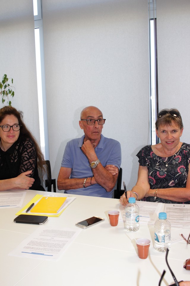 Franco Farsetti entouré à sa gauche de Sylvie Carthairade et de Françoise Cesari-Canioni