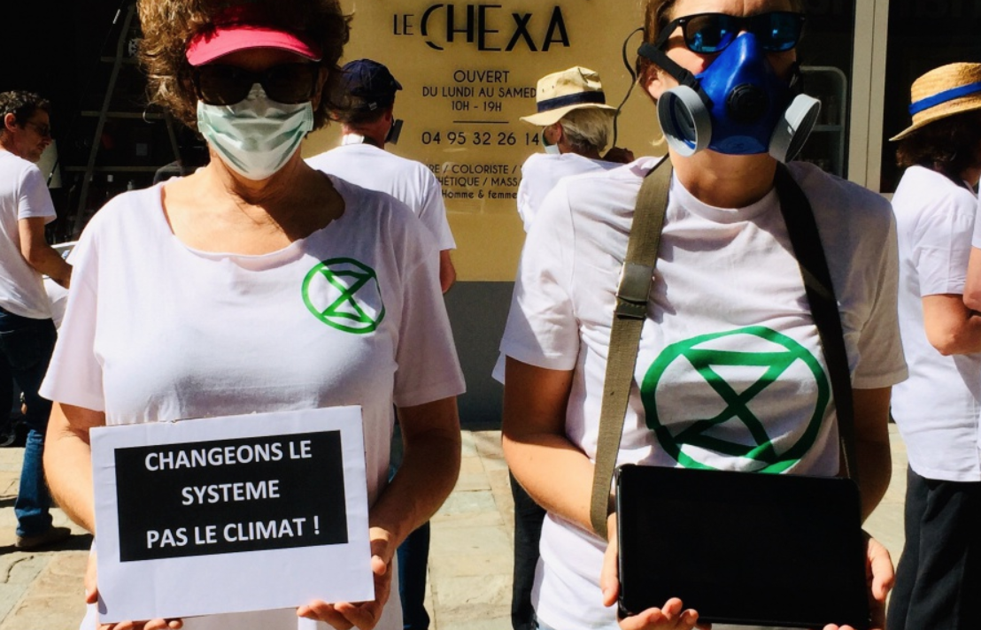 Bastia : première action de la branche corse de "Extinction Rébellion"