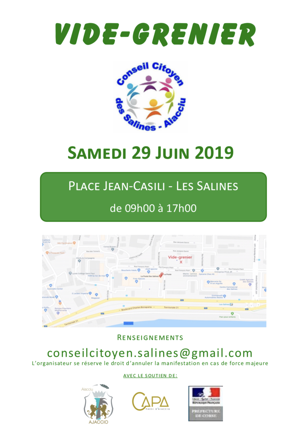Vide grenier des Salines ce samedi 29