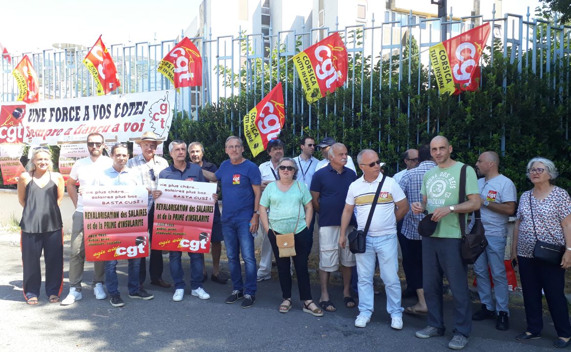 Bastia : La CGT mobilisée à l'occasion de la venue d’Edouard Philippe