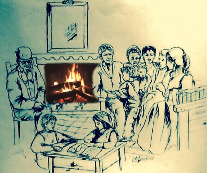 … U tempu passa ma brusgia sempre u focu di a tradizione (Dessin de Francis Stanzione)