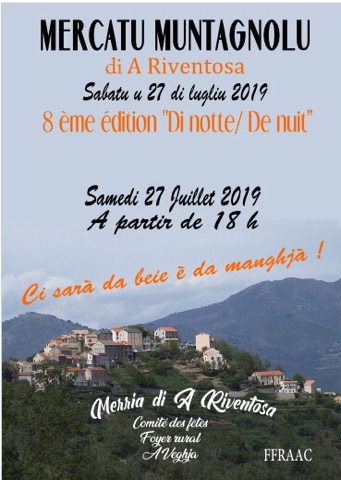 Riventosa : U Mercatu Montagnolu revient ce samedi 27 Juillet