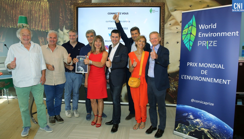Les principaux chefs d'entreprises corses partenaires du World environment prize. photo- Michel Luccioni