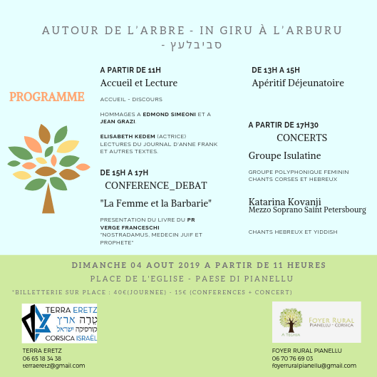 Pianellu : "In Giru a l'Arburu" avec  Terra Eretz et le Foyer Rural A Teghja