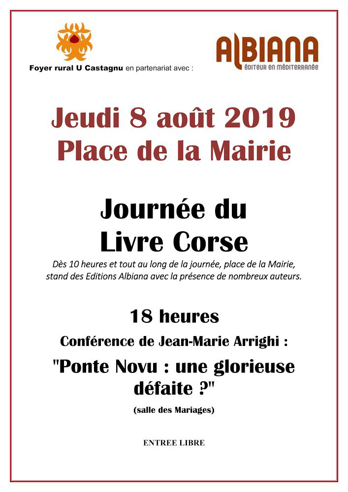 Bocognano : La journée du livre corse c’est le 8 août 