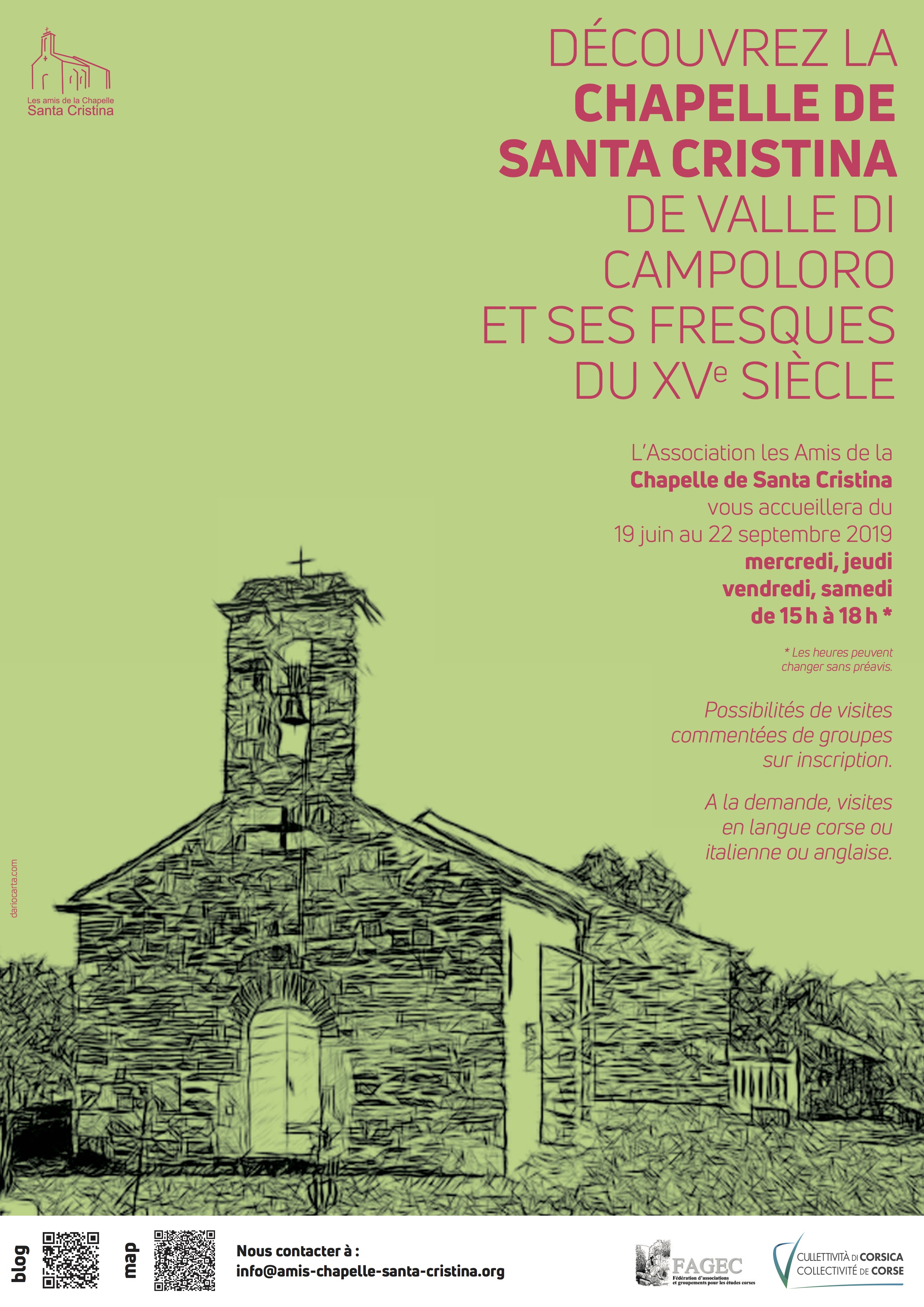 Découvrez la Chapelle de Santa Cristina de Valle di Campoloro et ses fresques 