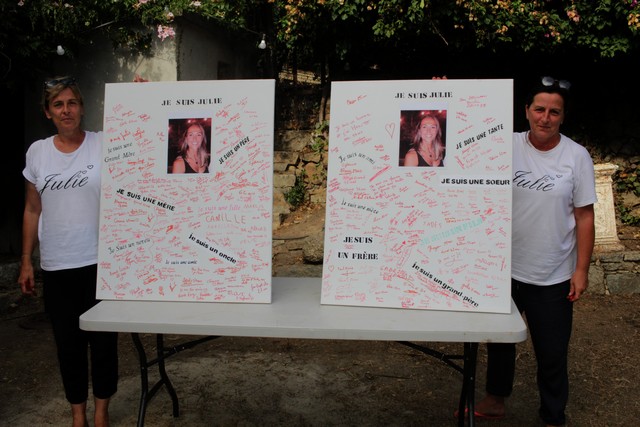 Les remerciements des amies de Julie Douib