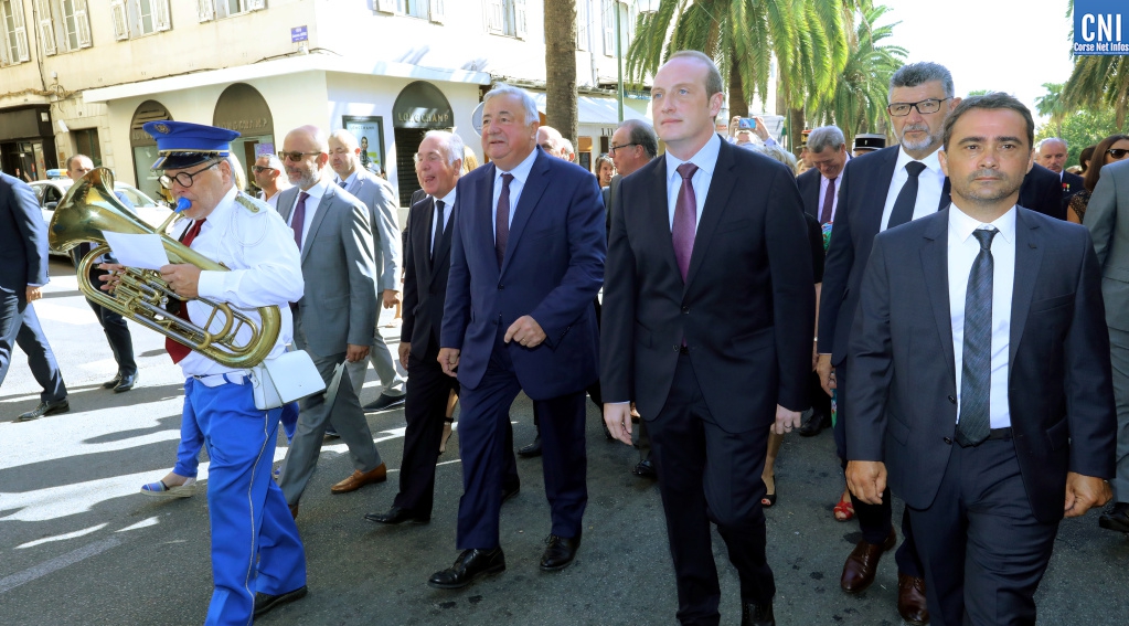 Gérard Larcher, Président du Sénat à Ajaccio pour le 250ème anniversaire de la naissance de Napoléon