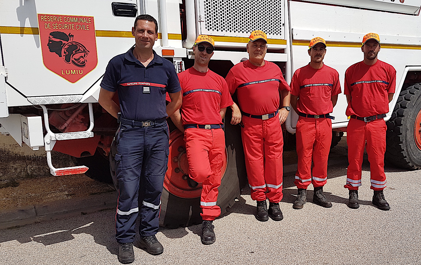 Le capitaine Stéphane Orticoni, chef du bassin opérationnel de Balagne, venu récemment saluer les réservistes de Lumiu.