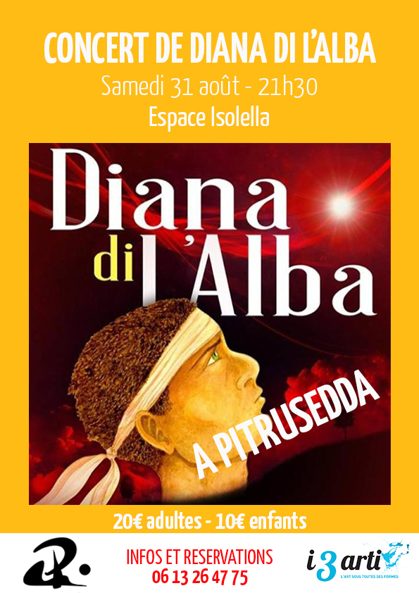 Diana di L'Alba en concert à l'Isolella (Pietrosella) le 31 août