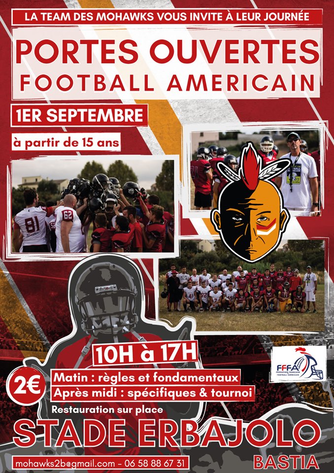 Football américain : Journée portes ouvertes chez les Mohawks de Bastia 