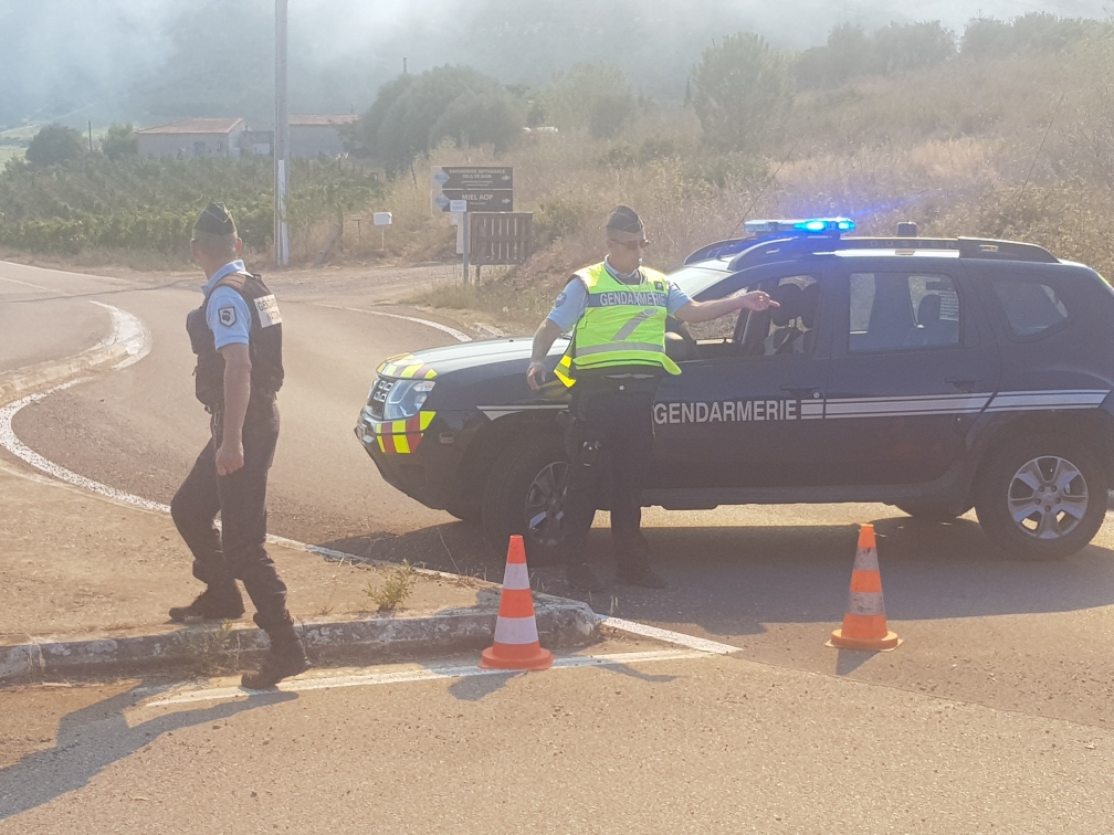 La circulation est interdite en direction de Saint-Florent