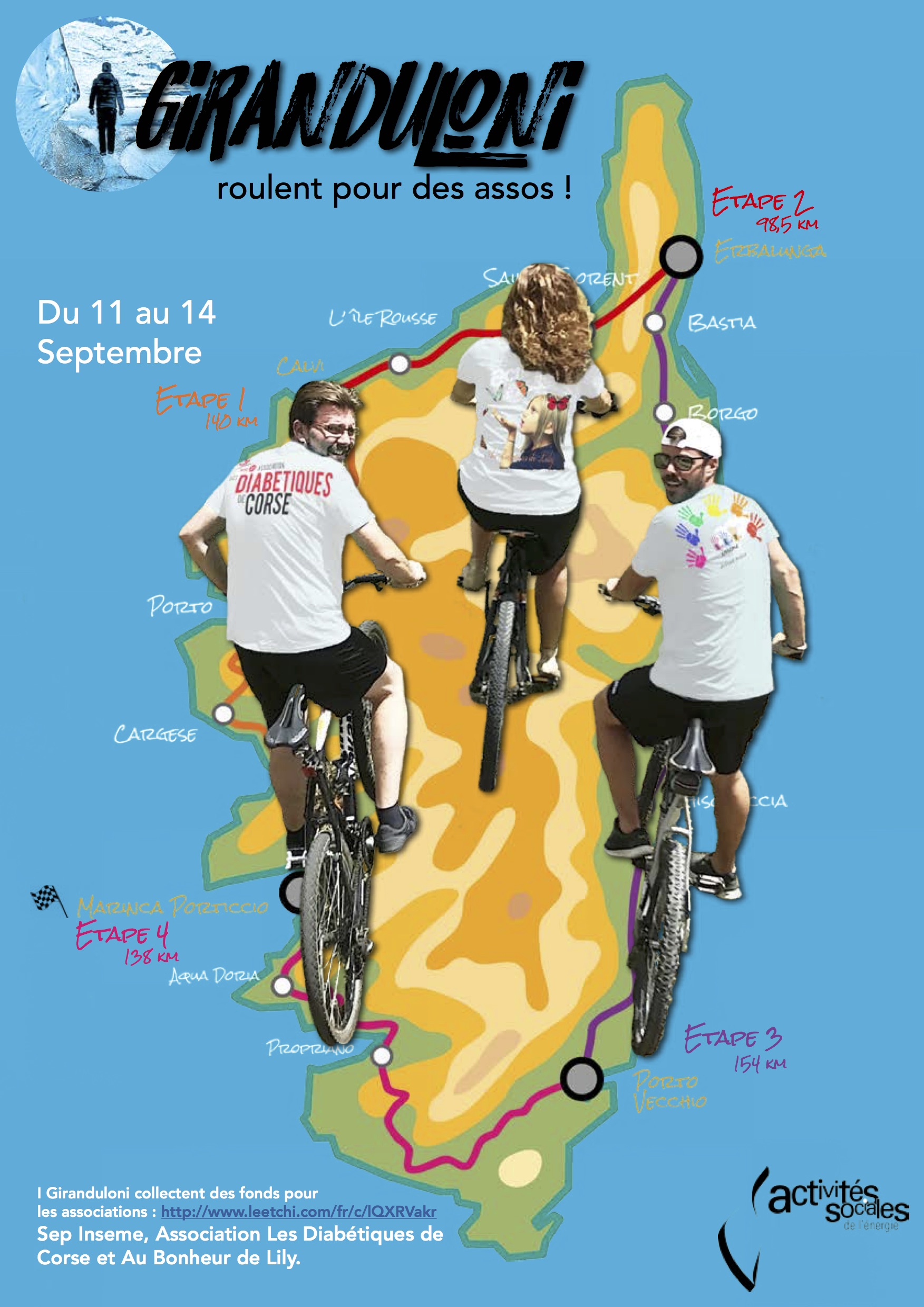 I Giranduloni : Un tour de Corse à vélo pour la bonne cause