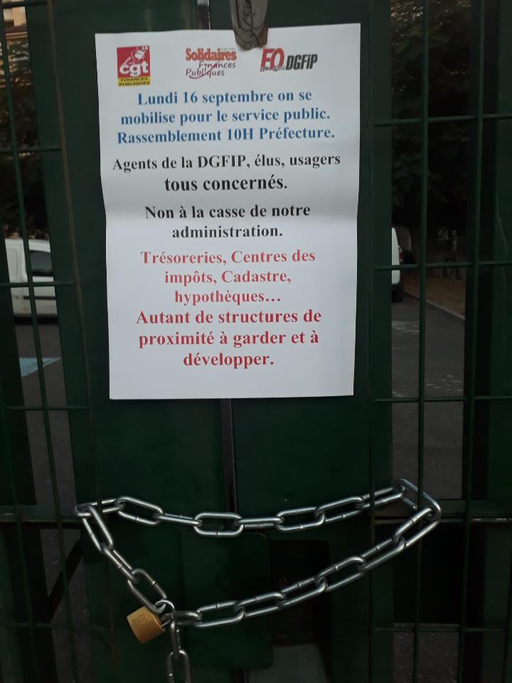 VIDEO - Les agents des finances publiques de Bastia en gréve pour exprimer leur "ras-le-bol"