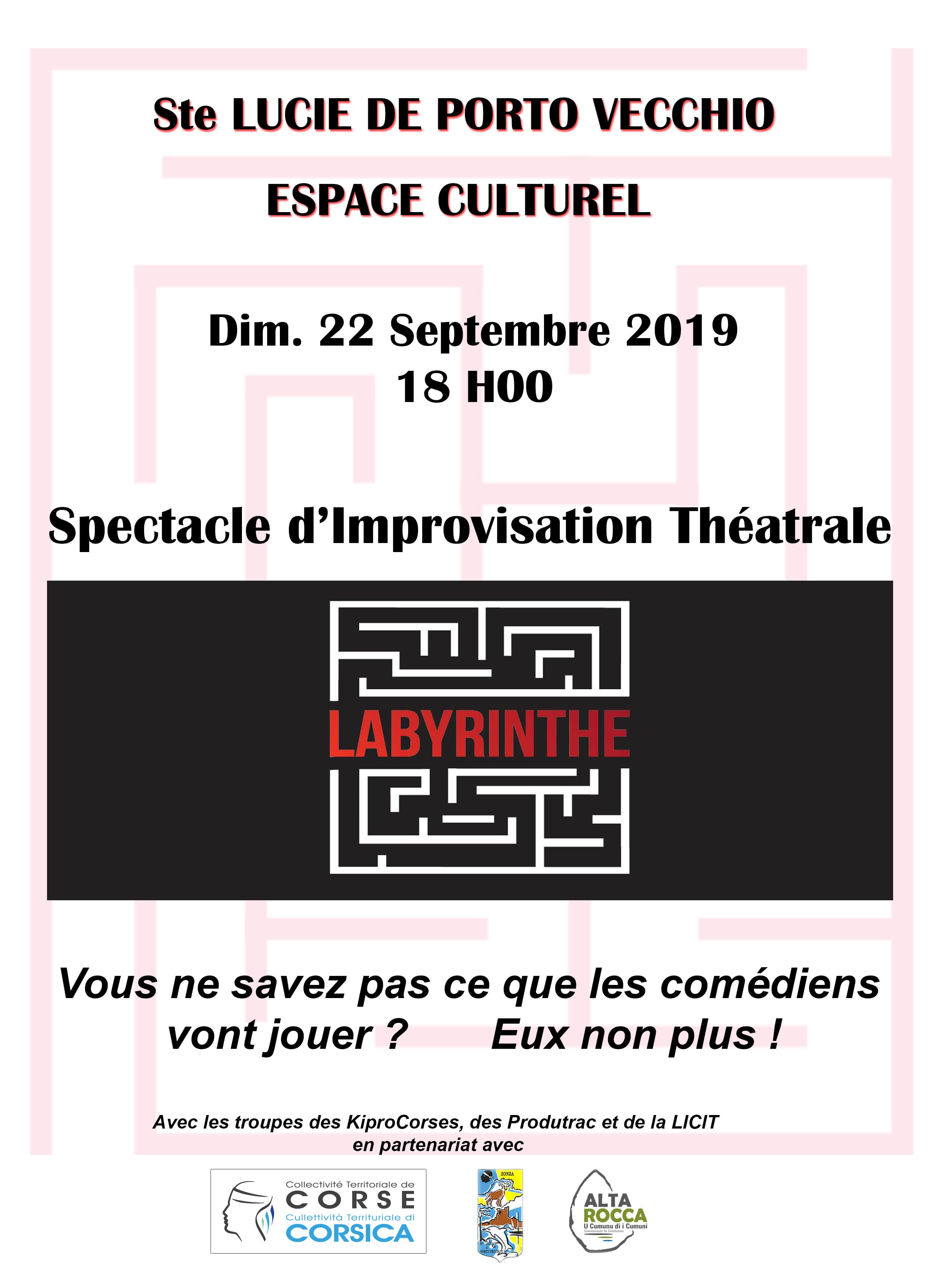 De l’impro théâtrale ce dimanche à Sainte Lucie de Porto Vecchio