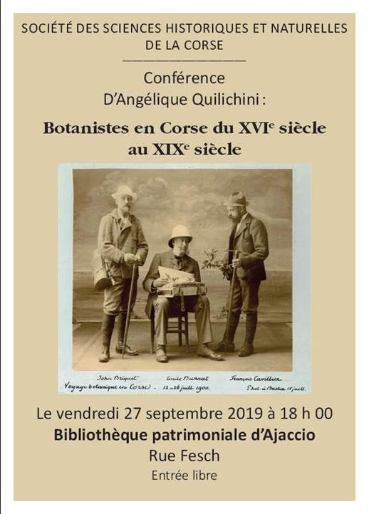 La botanique en conférence  à la Bibliothèque Fesch ce vendredi 