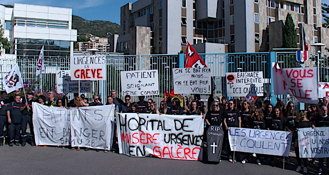 Bastia : L’hôpital dans la rue !