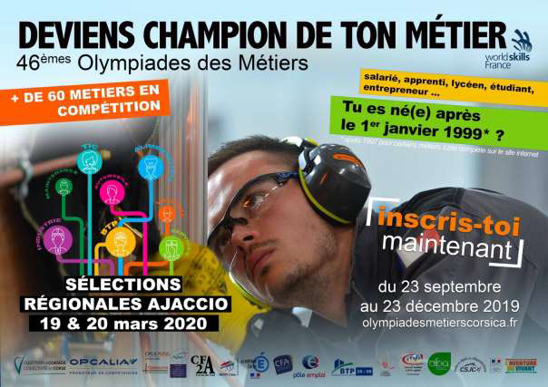 Olympiades des Métiers : l’Appel à candidature pour l’édition 2020 est lancé 