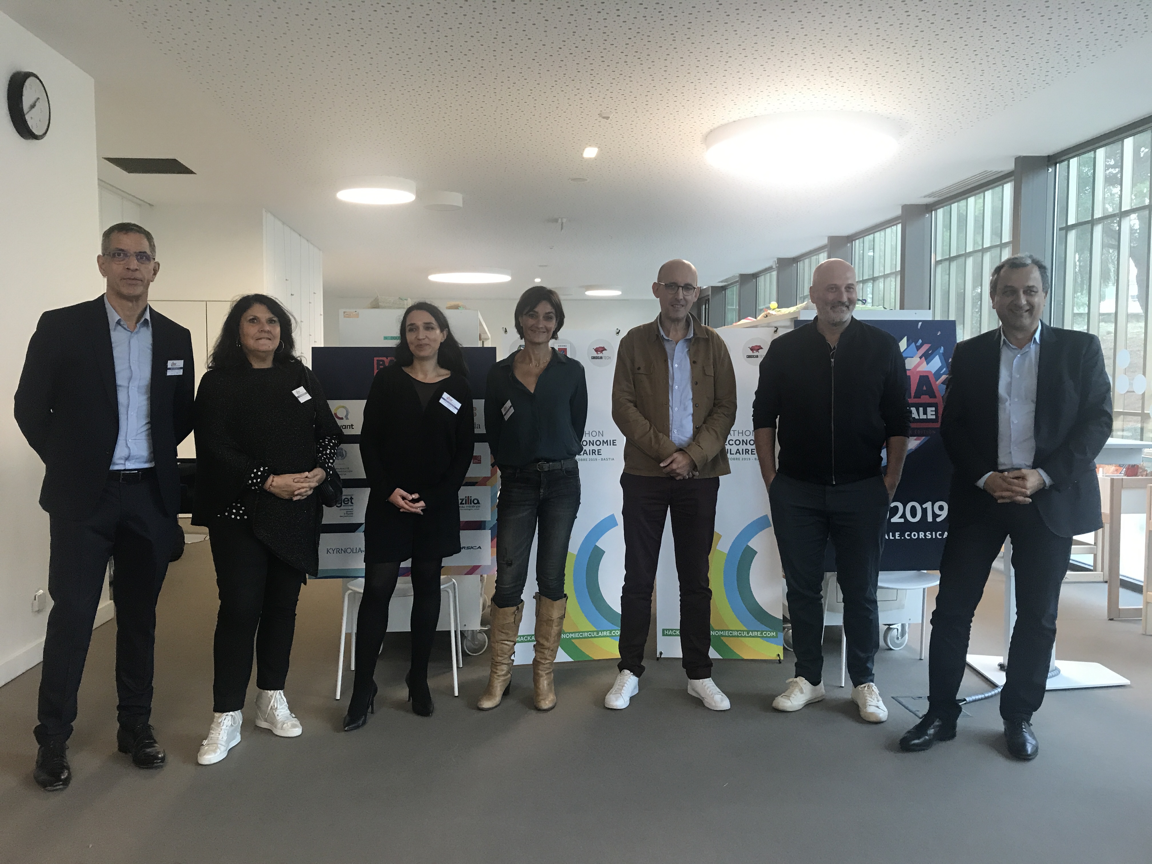 Les élus et organisateurs de Bastia Ville Digitale qui se tient à l'Alb'oru du 14 au 19 octobre.