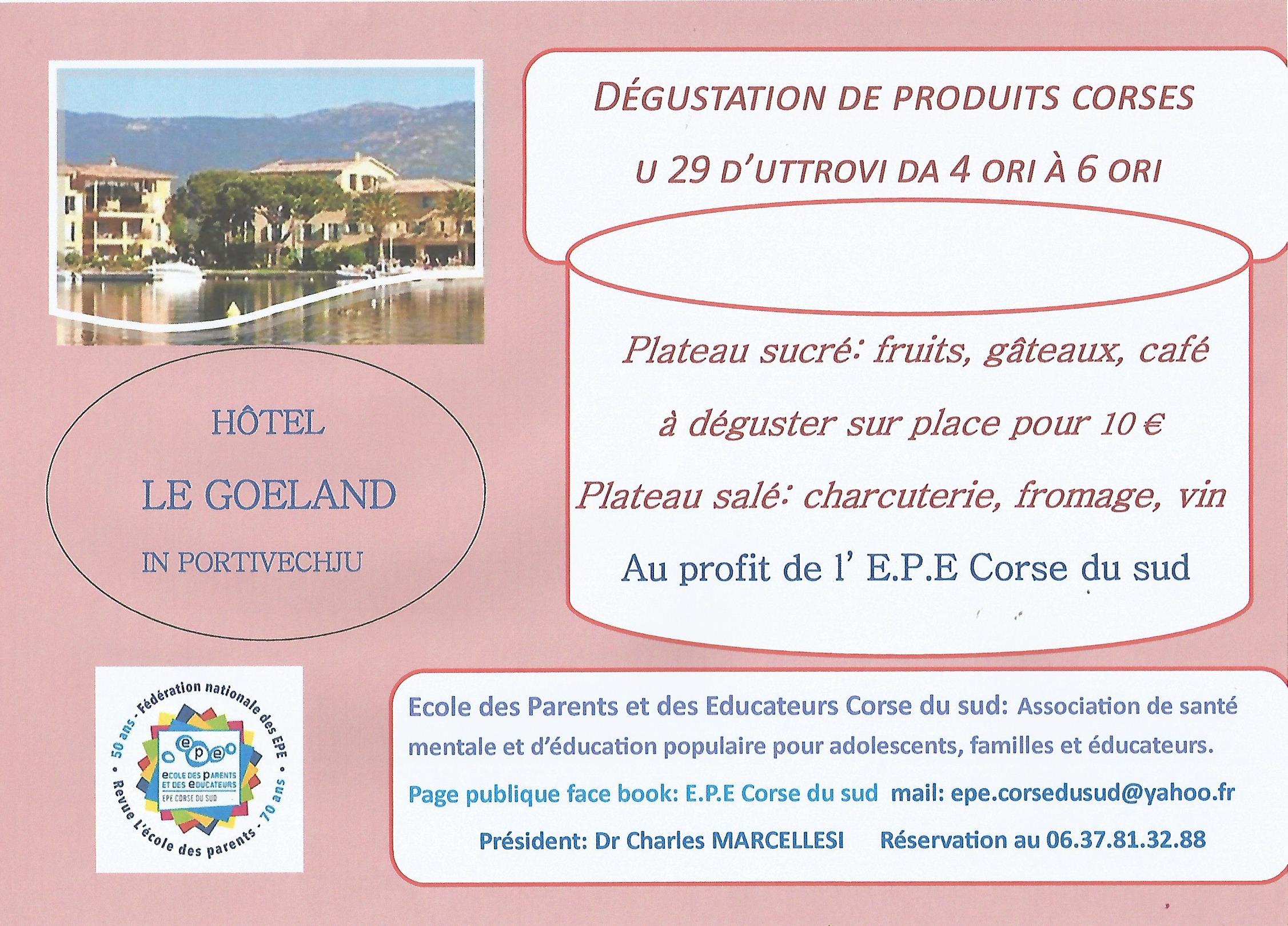 Porto Vecchio : Una dégustation des produits corses organisée par l'EPE Corse du Sud