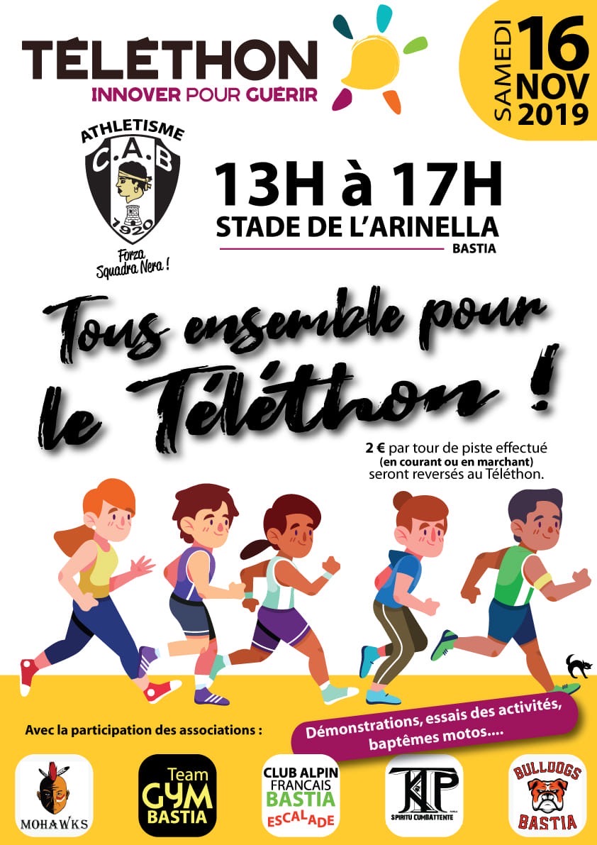 Tous ensemble pour le Téléthon le 16 novembre à Bastia