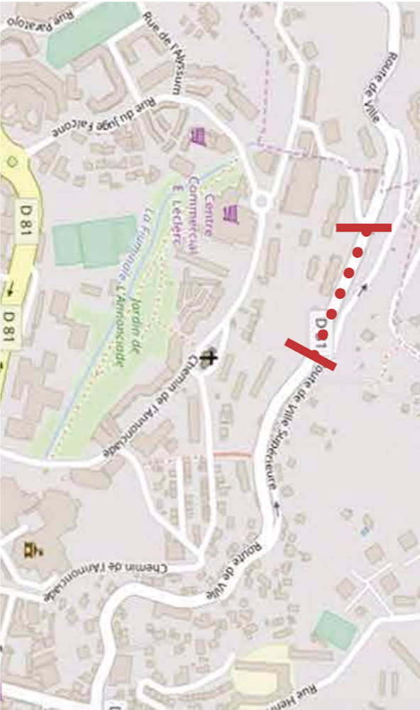 Bastia : Une portion de la route de Ville toujours fermée avant les travaux 