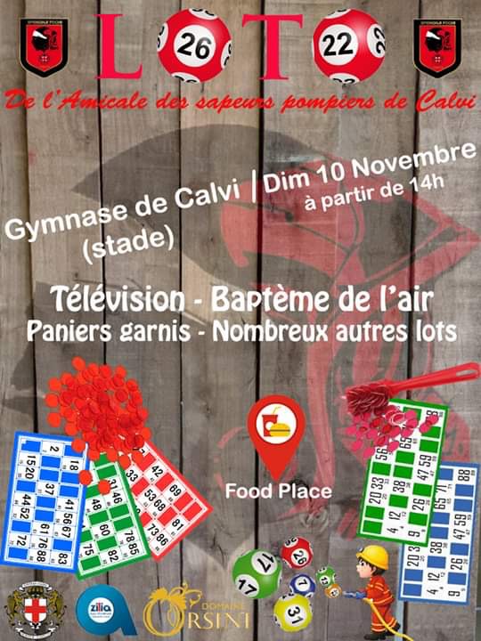 Gros lots au loto des sapeurs-pompiers de Calvi