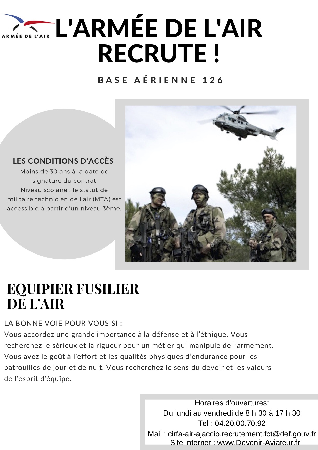 Ajaccio : l'armée de l'air recrute