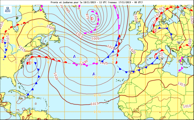 Les basses pressions toujours bien présentes sur notre île