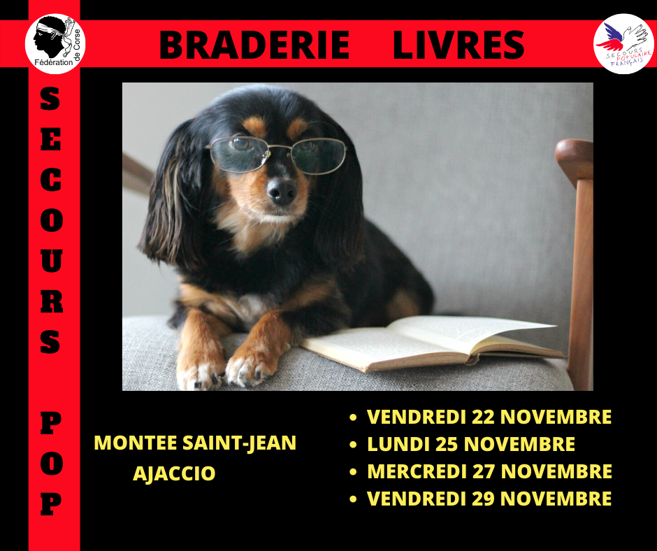 Ajaccio : découvrez les dates des braderies de livres du Secours Populaire