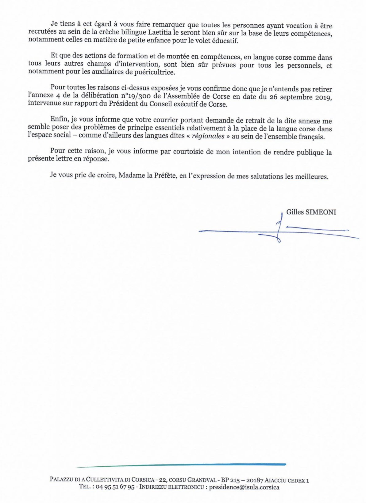 Quand la langue corse devient un critère de sélection "discriminatoire" : la polémique entre Gilles Simeoni et la préfète de Corse