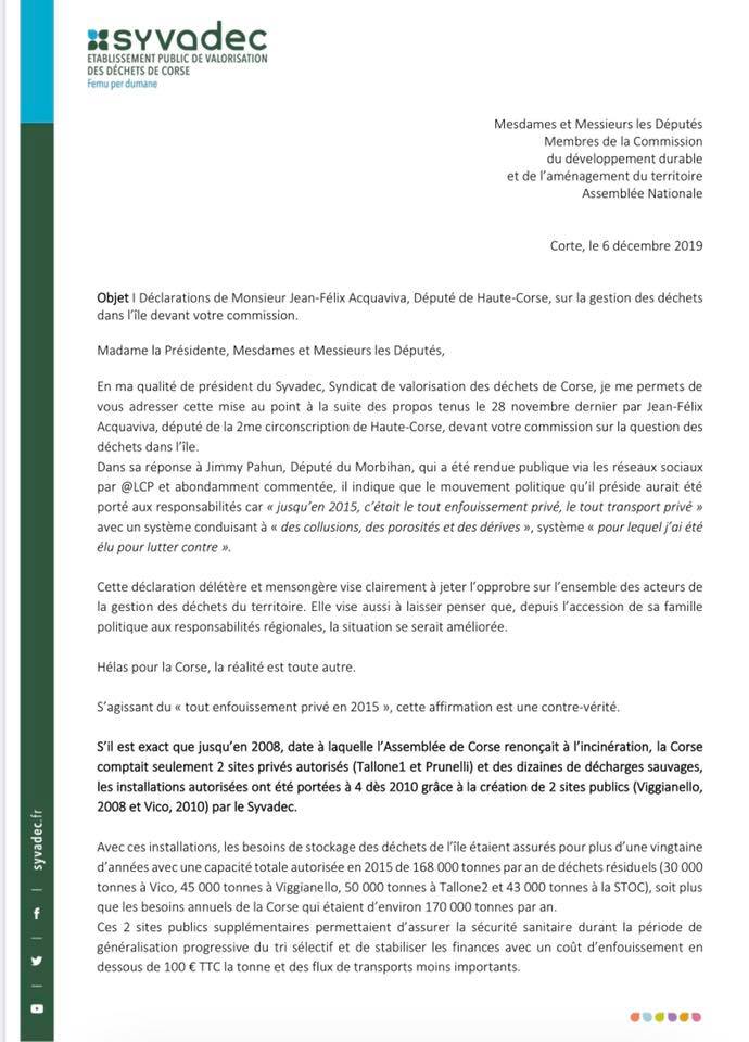 Déchets : François Tatti et Jean-Felix Acquaviva s'interpellent à coups de tweets