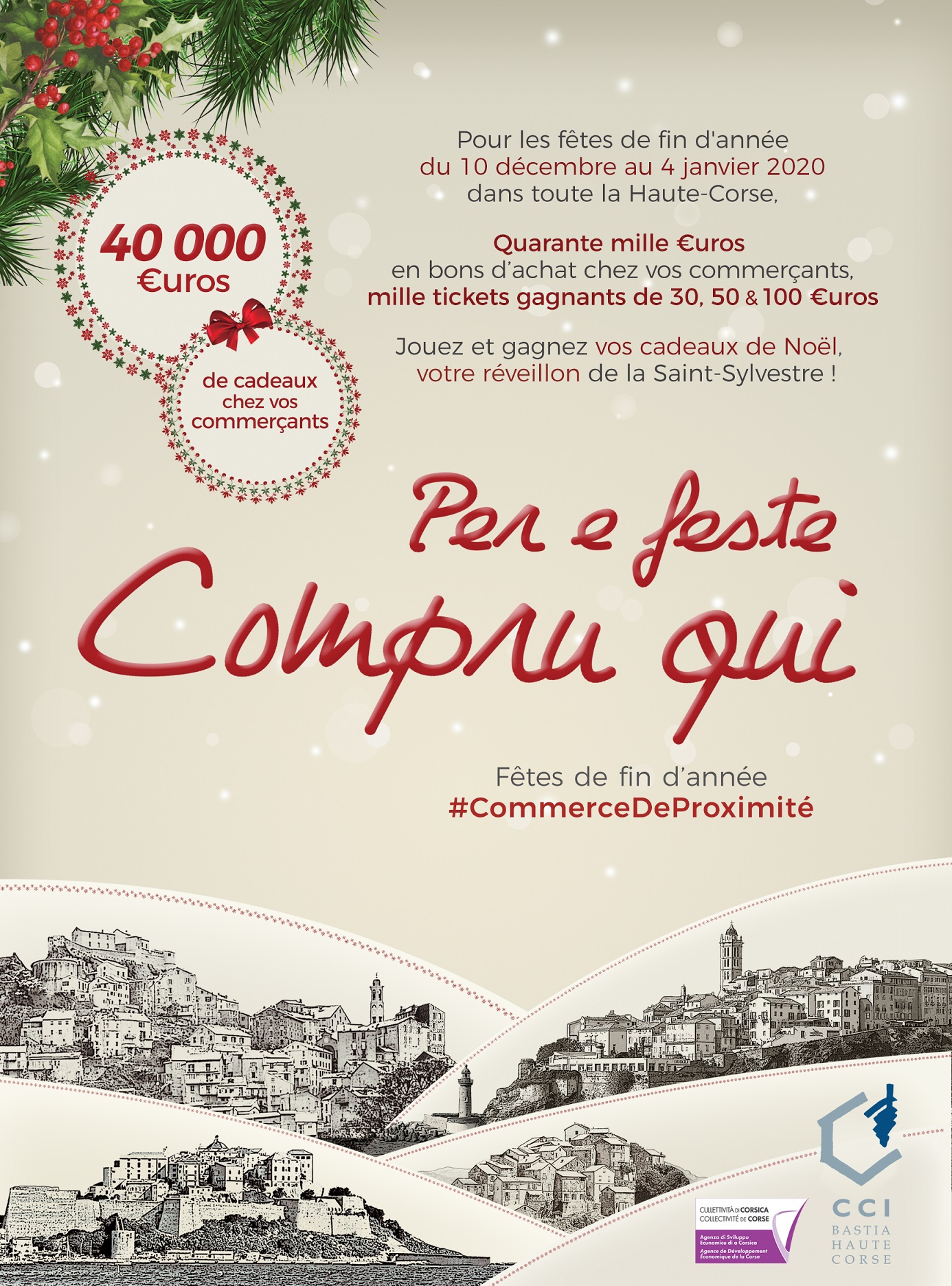 Per e feste Compru qui : 40 000 € à gagner en bons d’achats dans les commerces de Haute-Corse